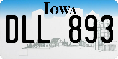 IA license plate DLL893