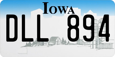 IA license plate DLL894