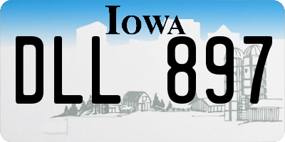 IA license plate DLL897