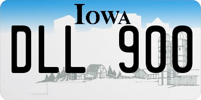IA license plate DLL900