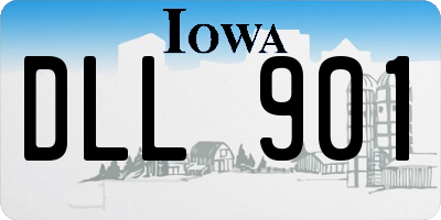 IA license plate DLL901