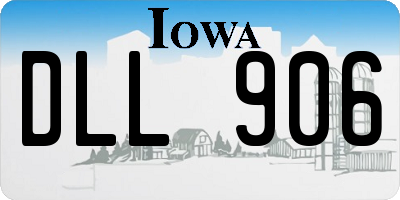 IA license plate DLL906
