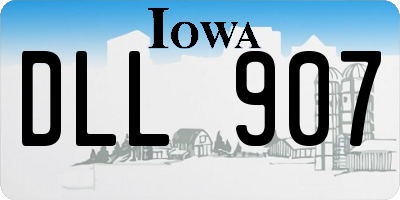 IA license plate DLL907