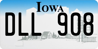 IA license plate DLL908