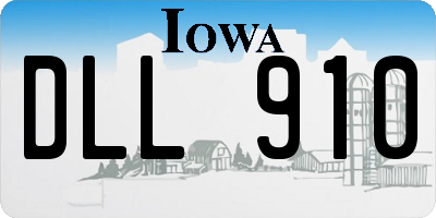 IA license plate DLL910
