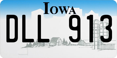 IA license plate DLL913