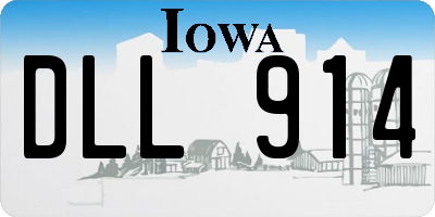 IA license plate DLL914