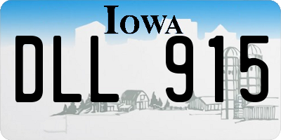 IA license plate DLL915