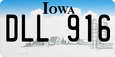 IA license plate DLL916