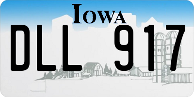 IA license plate DLL917