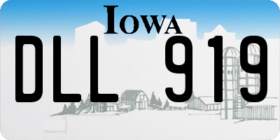 IA license plate DLL919