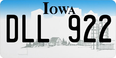 IA license plate DLL922