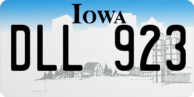 IA license plate DLL923