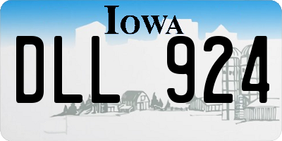 IA license plate DLL924