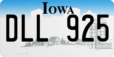 IA license plate DLL925