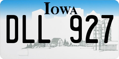 IA license plate DLL927