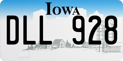 IA license plate DLL928