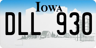 IA license plate DLL930