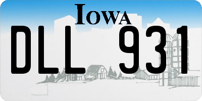IA license plate DLL931