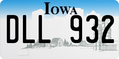 IA license plate DLL932