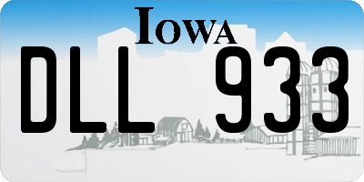 IA license plate DLL933