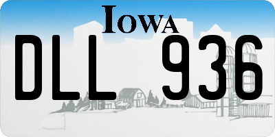 IA license plate DLL936