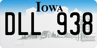 IA license plate DLL938