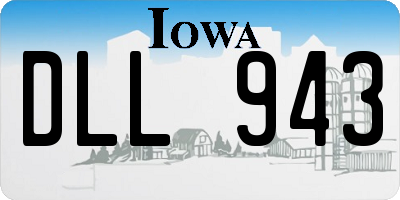 IA license plate DLL943