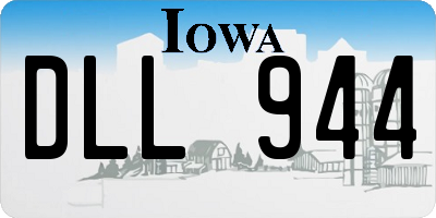 IA license plate DLL944