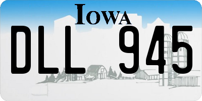 IA license plate DLL945