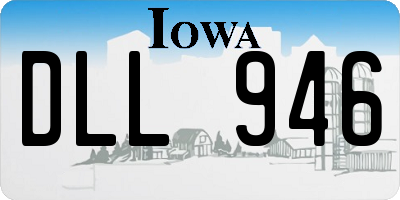 IA license plate DLL946