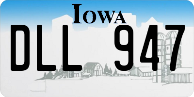 IA license plate DLL947