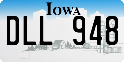 IA license plate DLL948