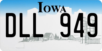 IA license plate DLL949