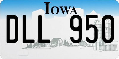 IA license plate DLL950