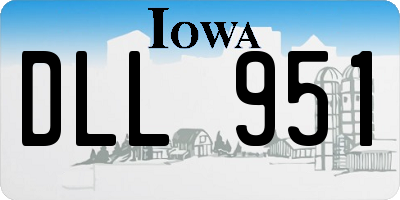 IA license plate DLL951