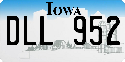 IA license plate DLL952