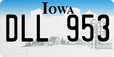 IA license plate DLL953