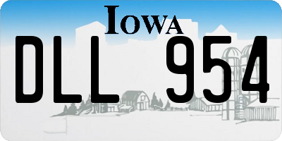 IA license plate DLL954