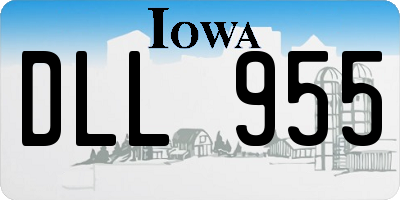 IA license plate DLL955