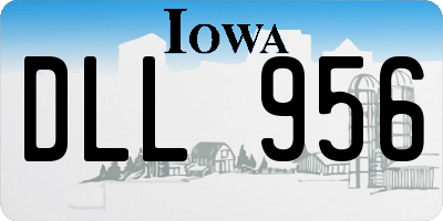 IA license plate DLL956
