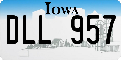 IA license plate DLL957