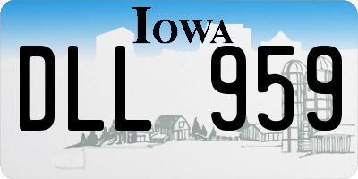 IA license plate DLL959