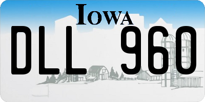 IA license plate DLL960