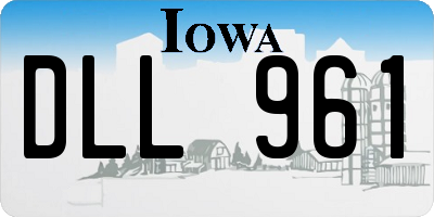 IA license plate DLL961