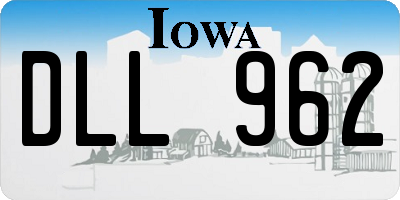 IA license plate DLL962