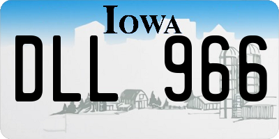 IA license plate DLL966