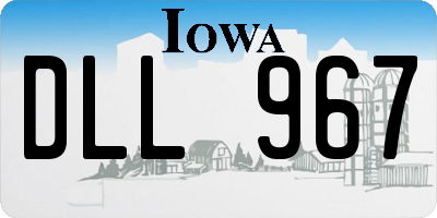 IA license plate DLL967