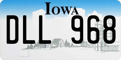 IA license plate DLL968
