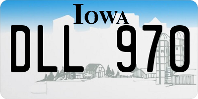 IA license plate DLL970